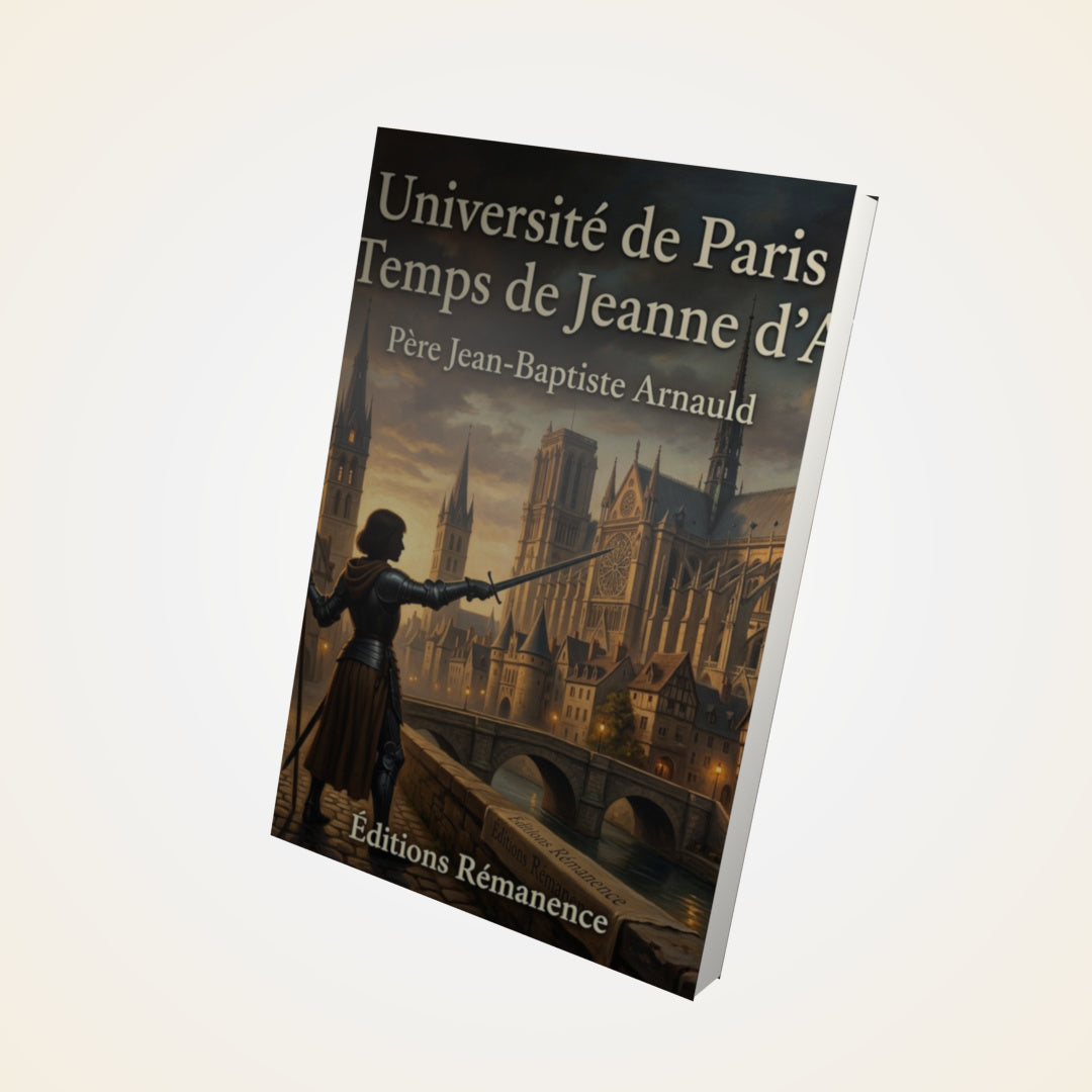 Livre Université de Paris et Temps de Jeanne d’Arc et la cause de sa haine contre la libératrice – Père Jean-Baptiste Arnauld - Couverture 3D
