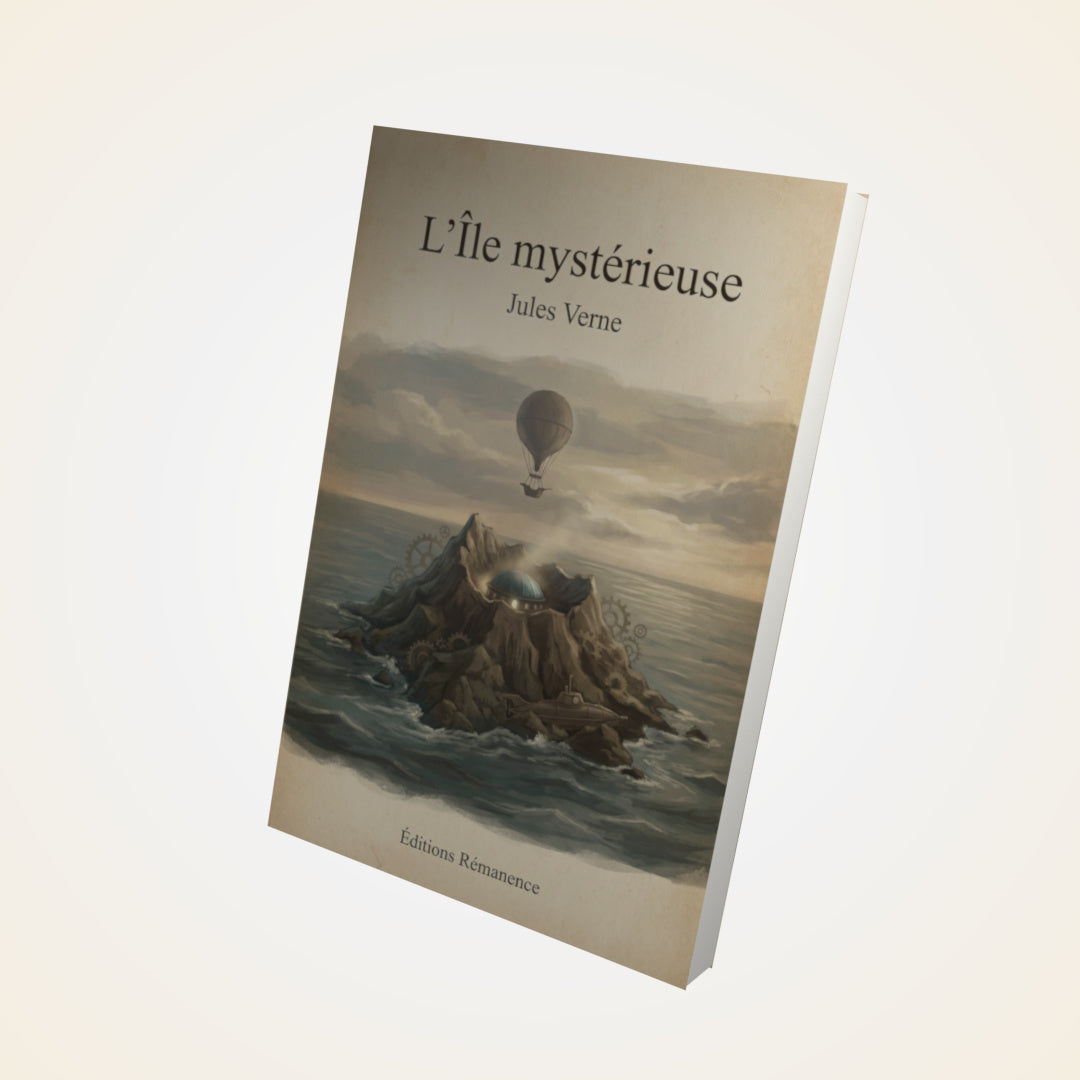 Livre L’Île mystérieuse – Jules Verne - Couverture 3D