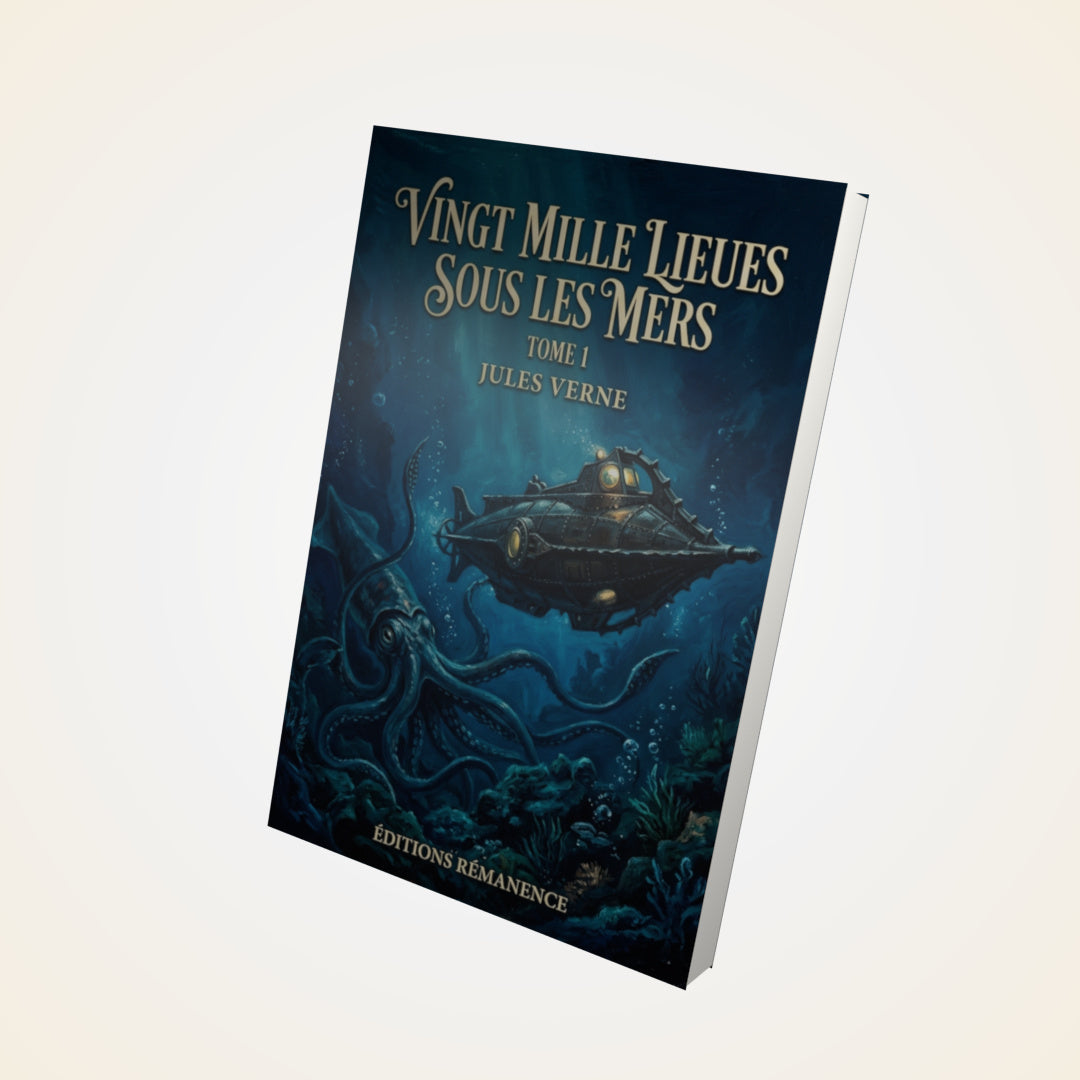 Livre Vingt Mille Lieues Sous Les Mers - Tome 1 - Jules Verne - Couverture 3D
