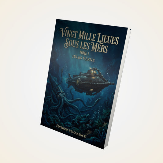 Livre Vingt Mille Lieues Sous Les Mers - Tome 1 - Jules Verne - Couverture 3D