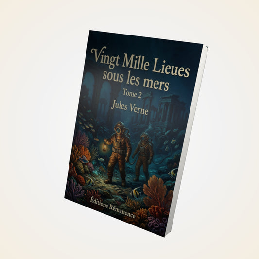 Livre Vingt Mille Lieues Sous Les Mers - Tome 2 - Jules Verne - Couverture 3D