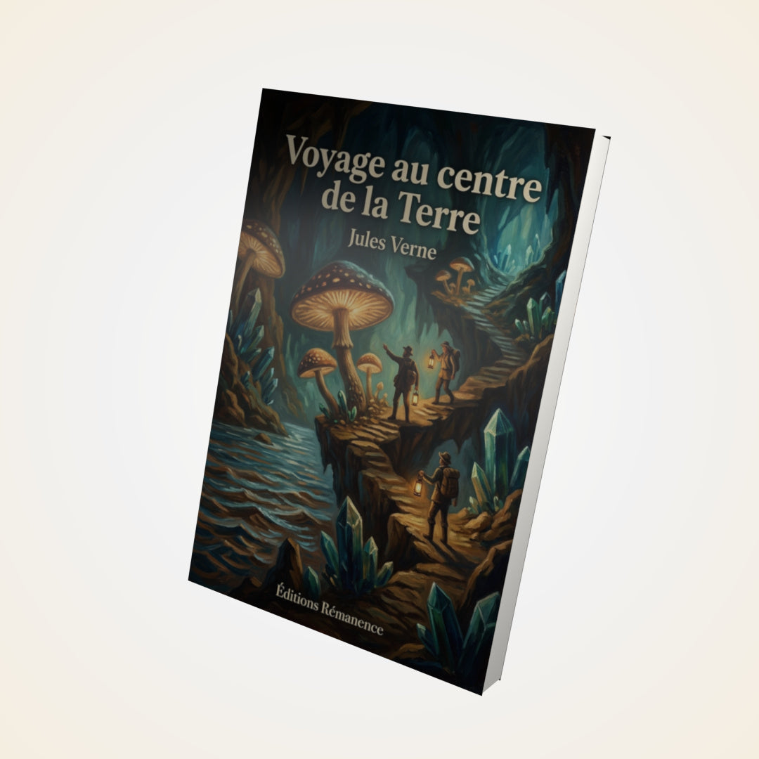 Livre Voyage au Centre de la Terre - Jules Verne - Couverture 3D