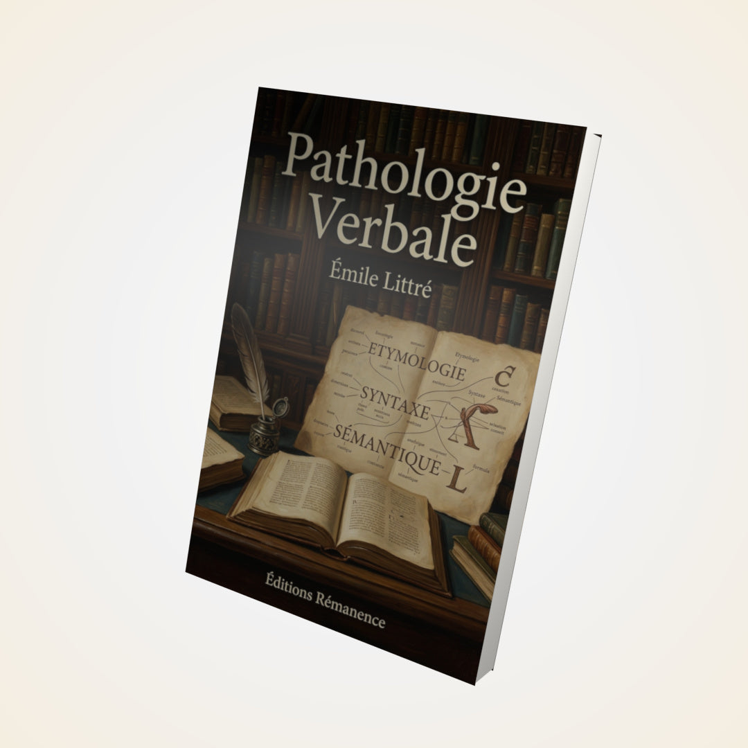Livre Pathologie Verbale - Émile Littré - Couverture 3D