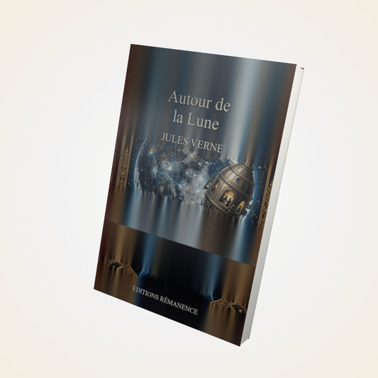 Livre Autour de la Lune - Jules Verne - Couverture 3D