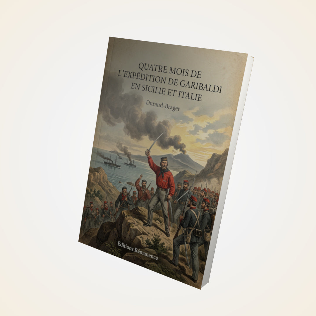 Livre Quatre mois de l'expédition de Garibaldi en Sicilie et Italie - Durand-Brager - Couverture 3D