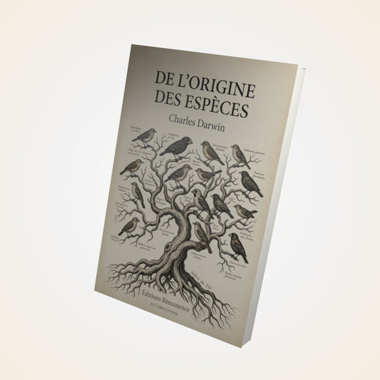 Livre De l'origine des espèces - Charles Darwin - Couverture 3D