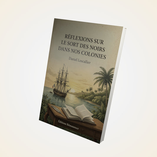 Livre Réflexions sur le sort des Noirs dans nos colonies - Daniel Lescallier - Couverture 3D