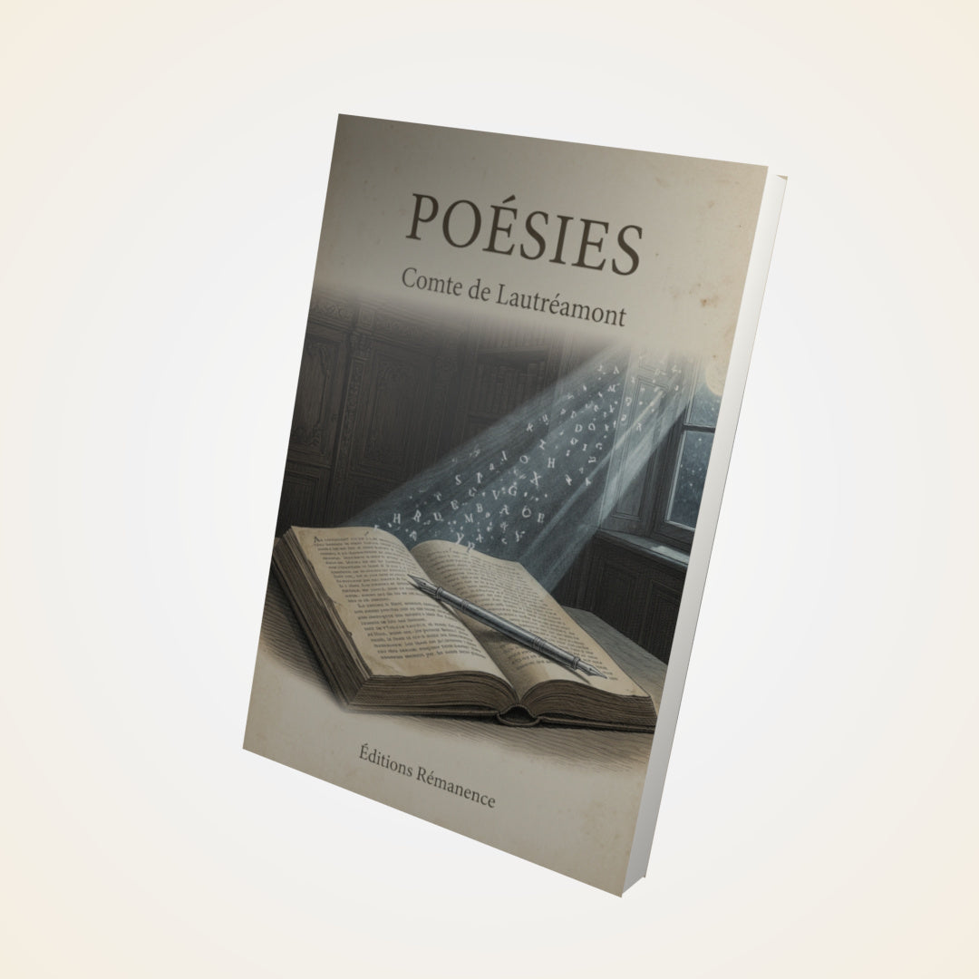 Livre Poésies - Comte de Lautréamont - Couverture 3D
