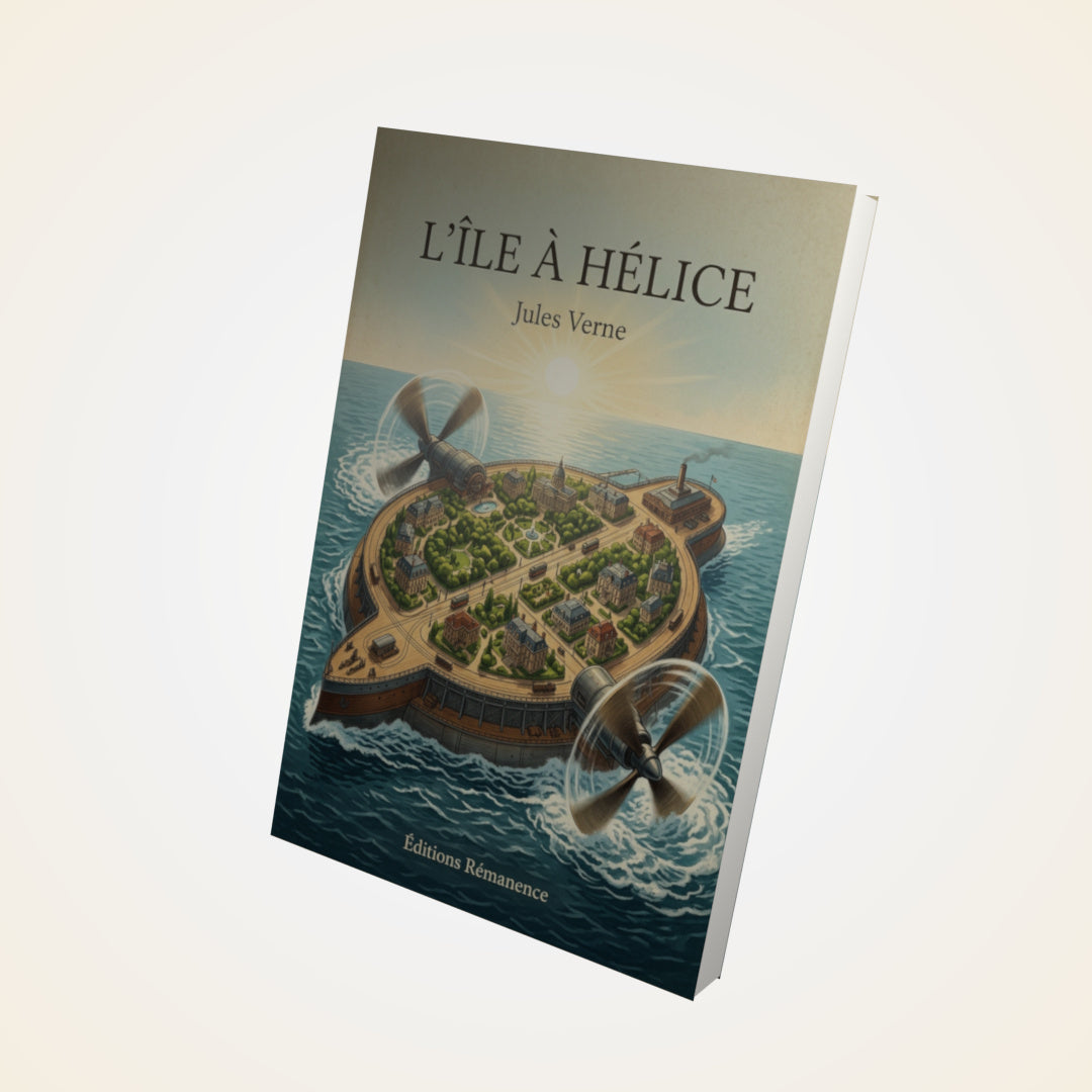 Livre L'île à hélice - Jules Verne - Couverture 3D