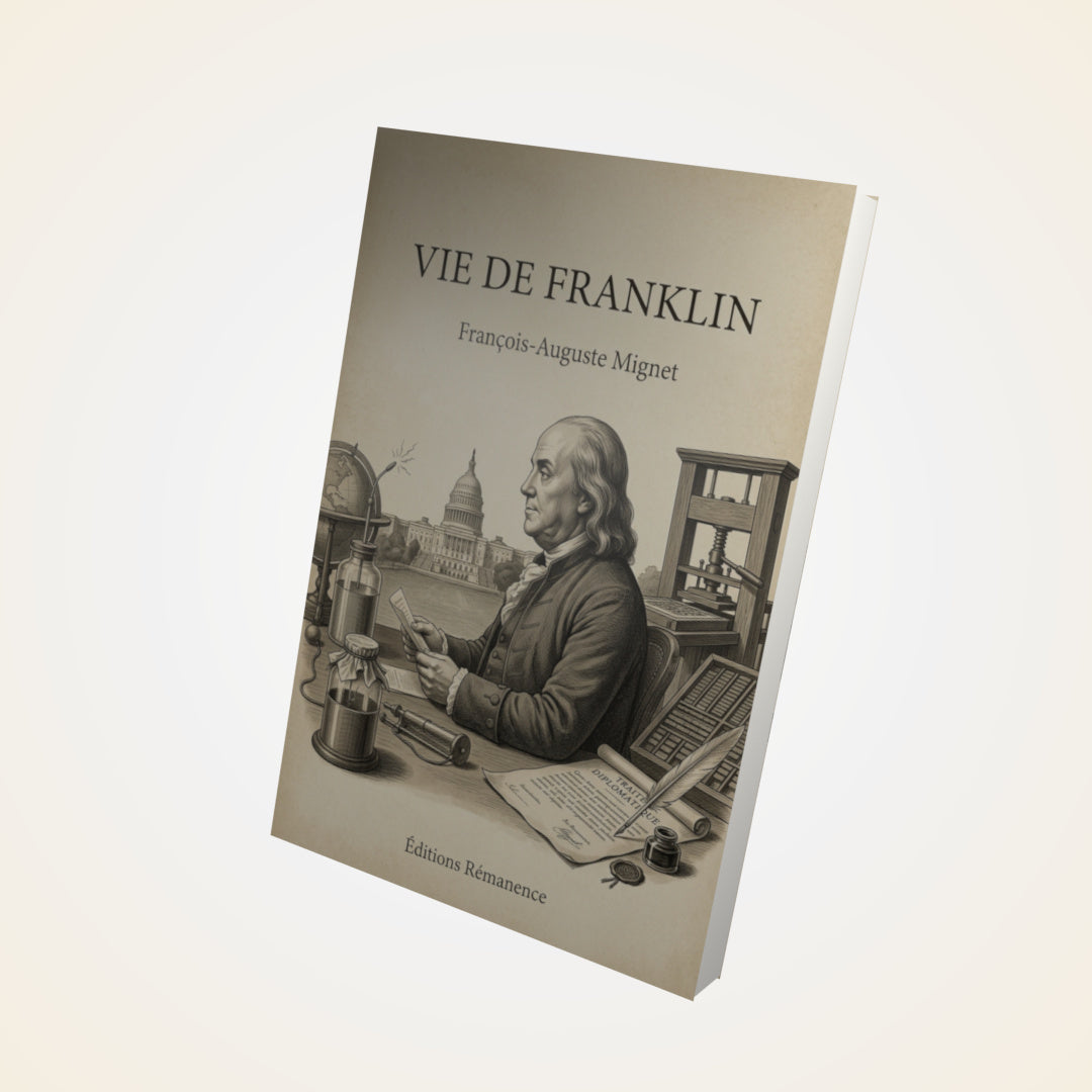 Livre Vie de Franklin - François-Auguste Mignet - Couverture 3D