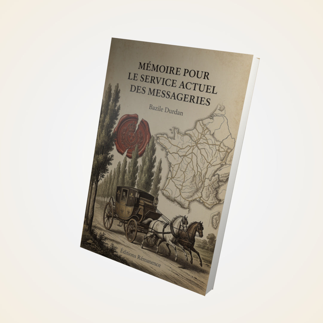 Livre Mémoire pour le service actuel des messageries - Bazile Durdan - Couverture 3D