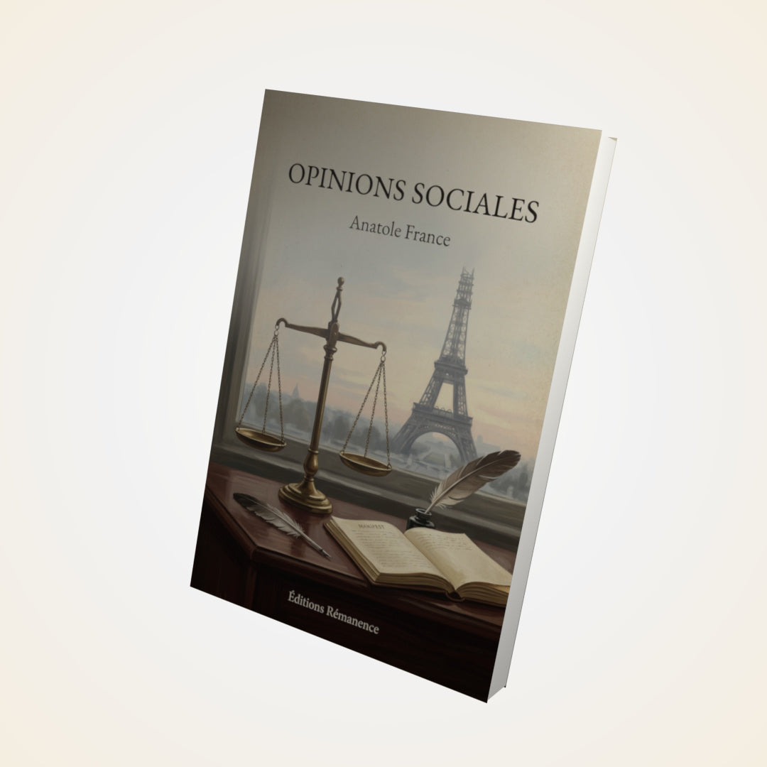Livre Opinions sociales - Anatole France - Couverture 3D