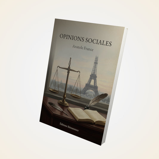 Livre Opinions sociales - Anatole France - Couverture 3D