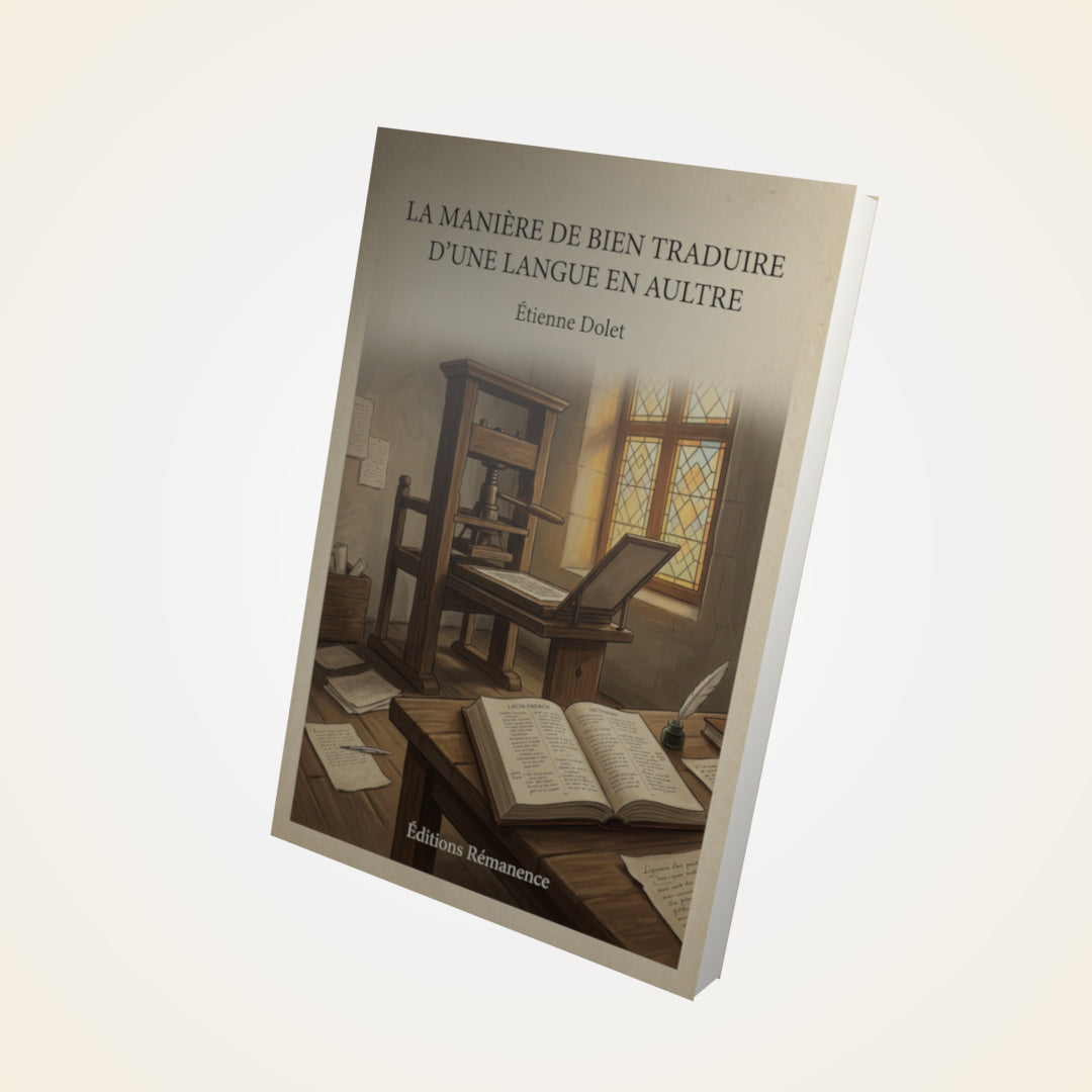 Livre La manière de bien traduire d'une langue en aultre - Étienne Dolet - Couverture 3D