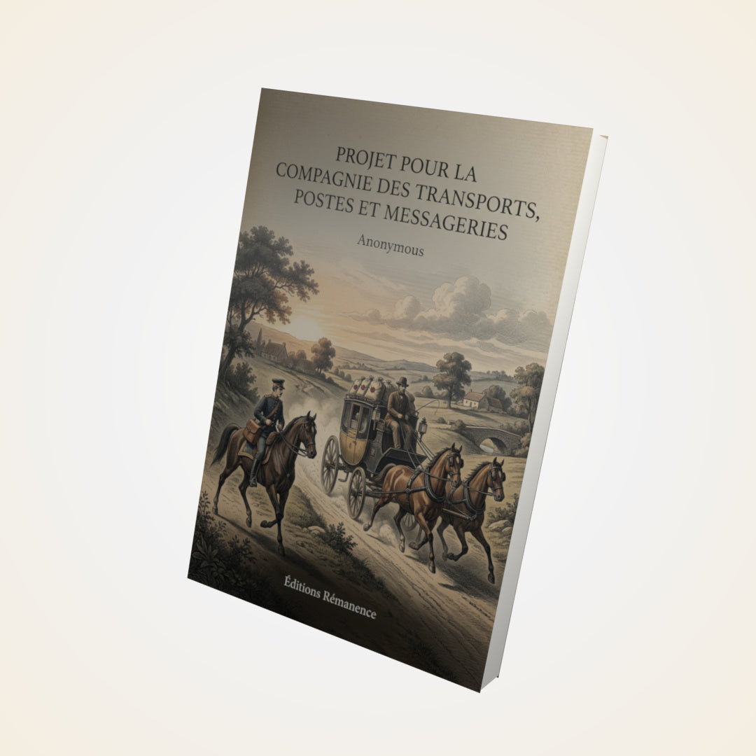 Livre Projet pour la compagnie des transports, postes et messageries - Anonymous - Couverture 3D