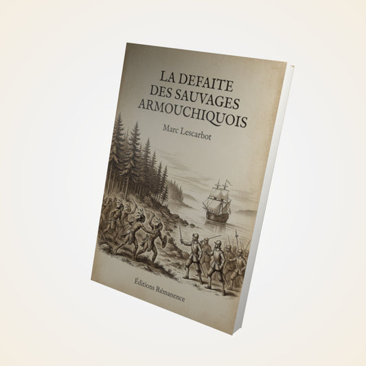 Livre La Defaite des Sauvages Armouchiquois - Marc Lescarbot - Couverture 3D