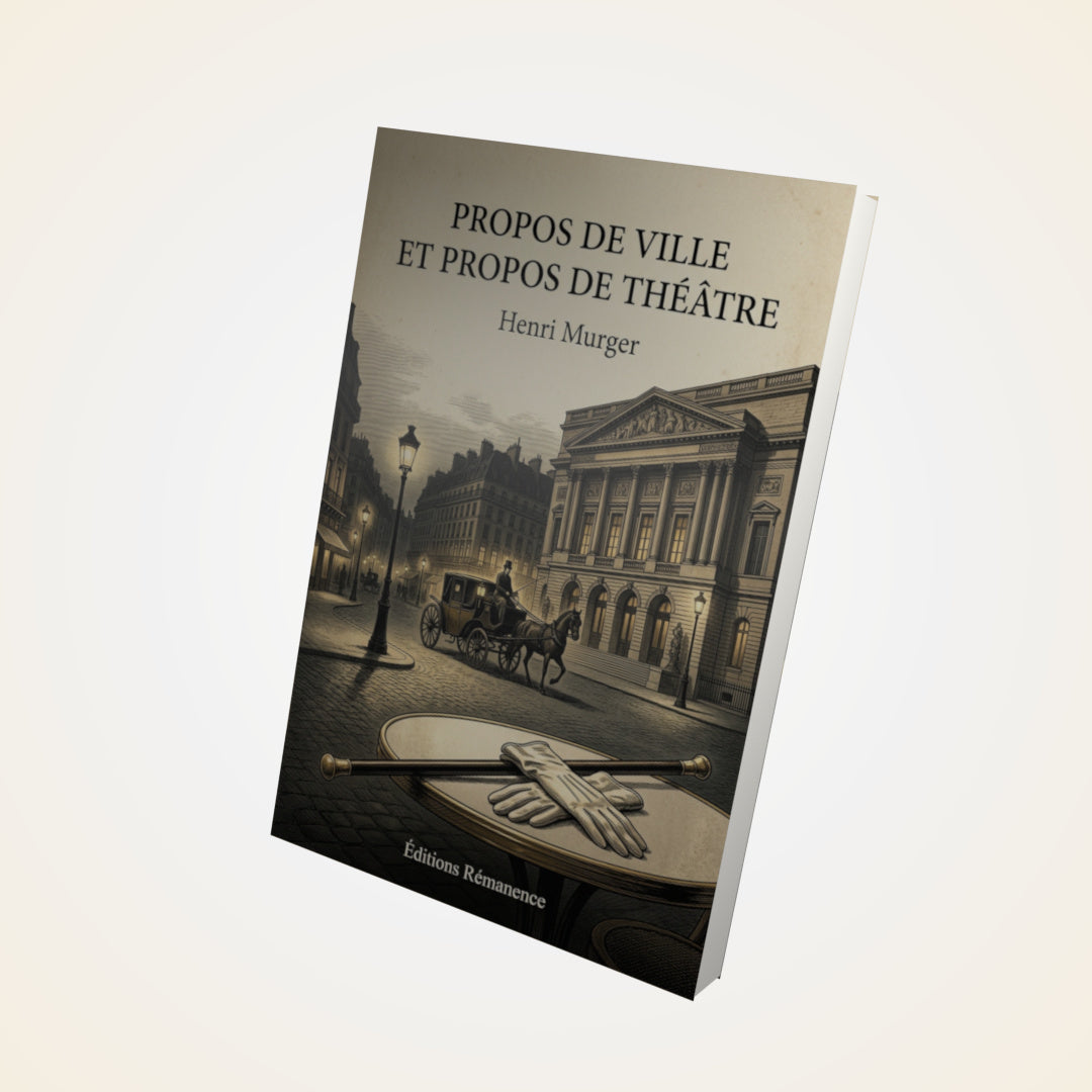 Livre Propos de ville et propos de théâtre - Henri Murger - Couverture 3D