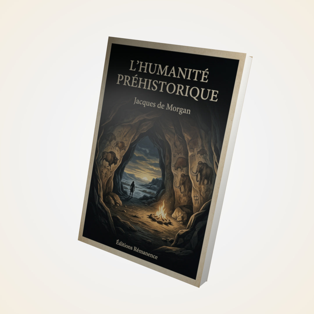 Livre L'Humanité préhistorique - Jacques de Morgan - Couverture 3D