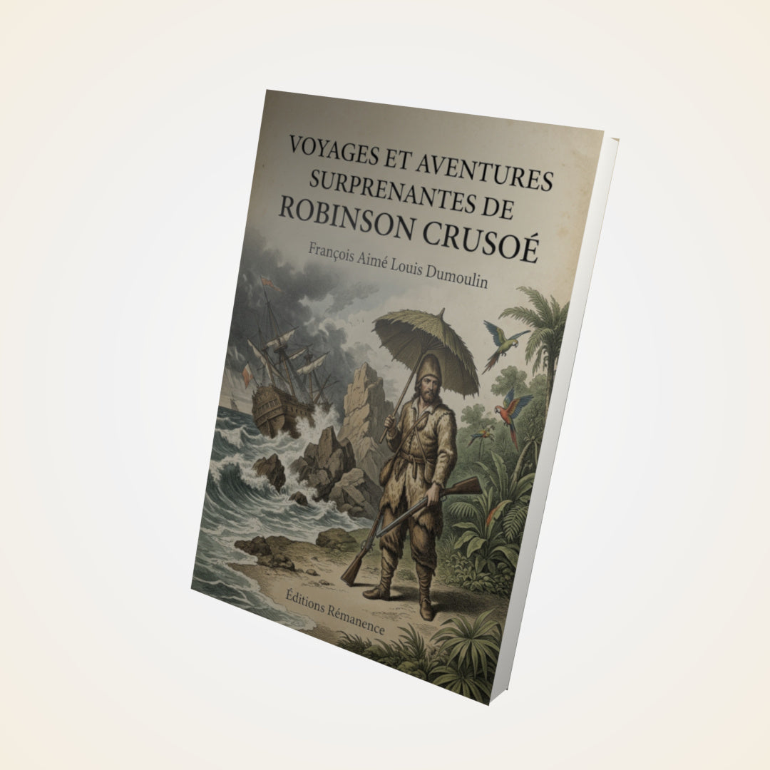 Livre Voyages et Aventures Surprenantes de Robinson Crusoé - François Aimé Louis Dumoulin - Couverture 3D