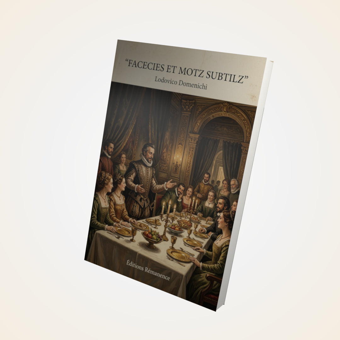 Livre Facecies et motz subtilz - Lodovico Domenichi - Couverture 3D