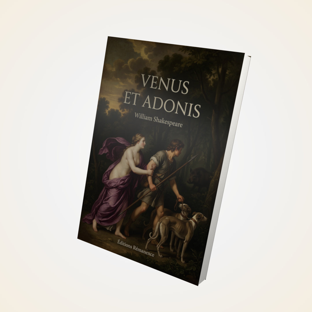 Livre Venus et Adonis - William Shakespeare - Couverture 3D