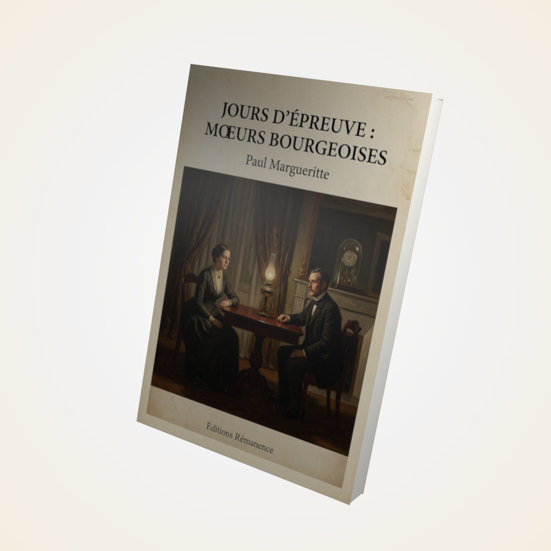 Livre Jours d'épreuve : Moeurs bourgeoises - Paul Margueritte - Couverture 3D