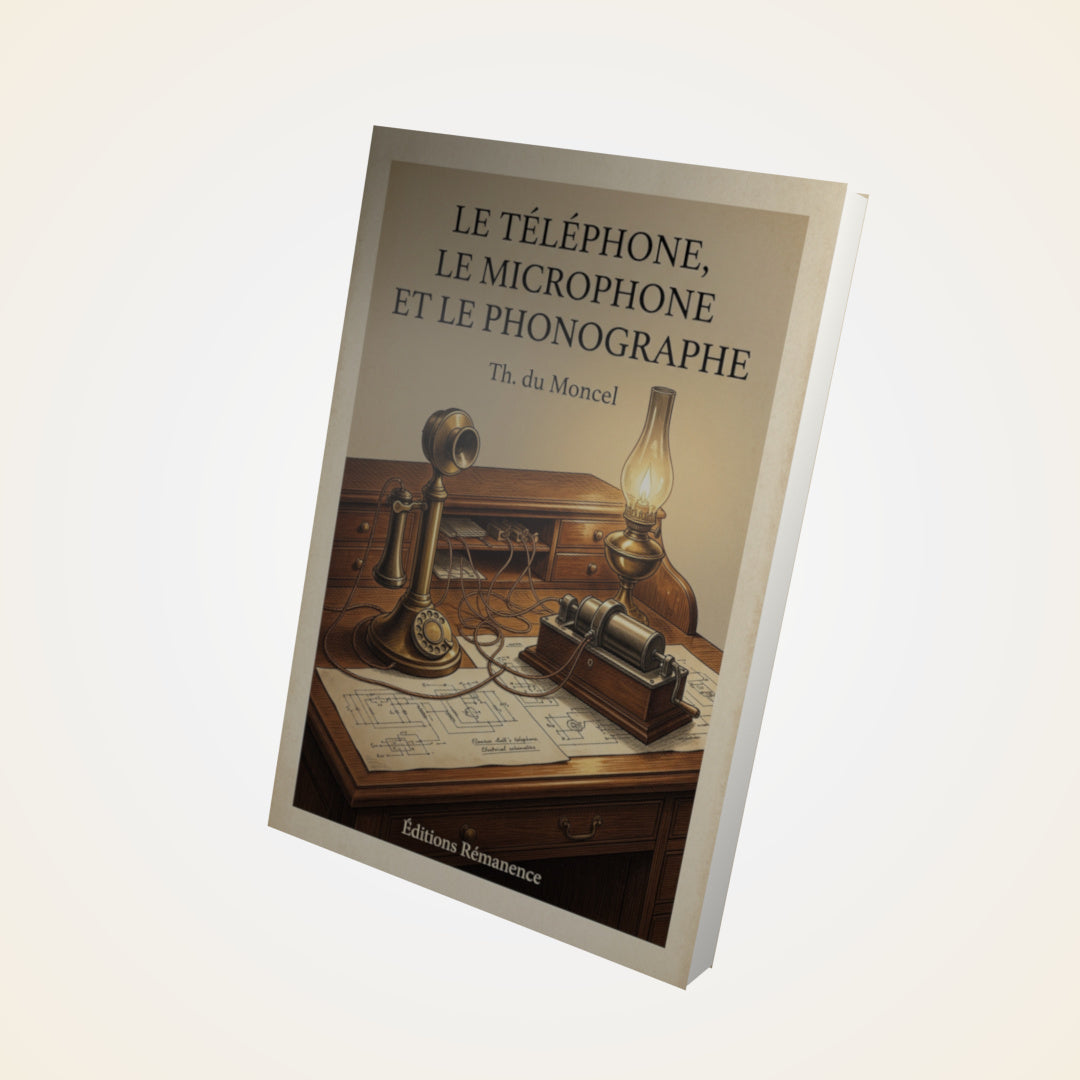 Livre Le Téléphone, le Microphone et le Phonographe - Th. du Moncel - Couverture 3D