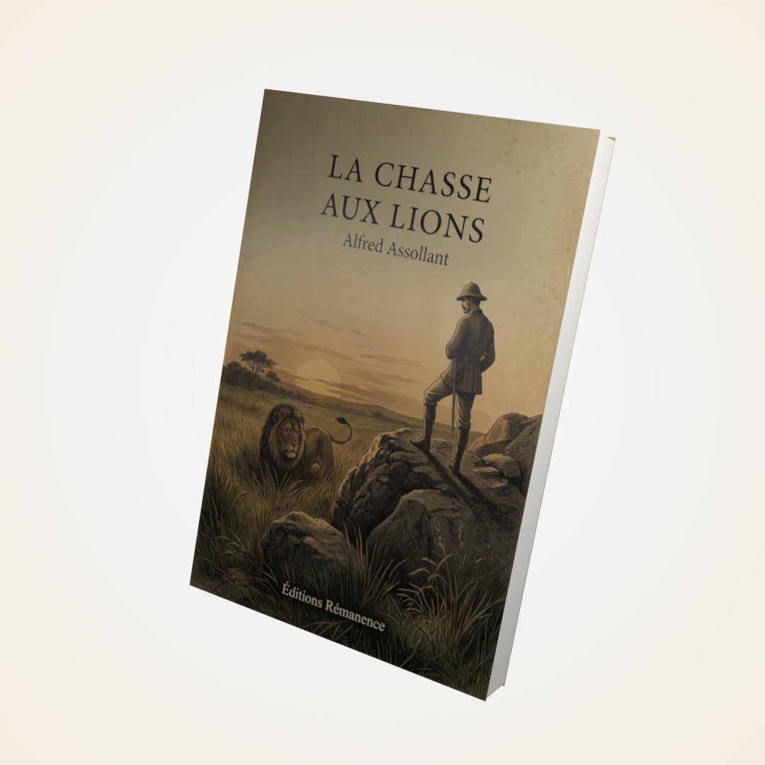 Livre La chasse aux lions - Alfred Assollant - Couverture 3D