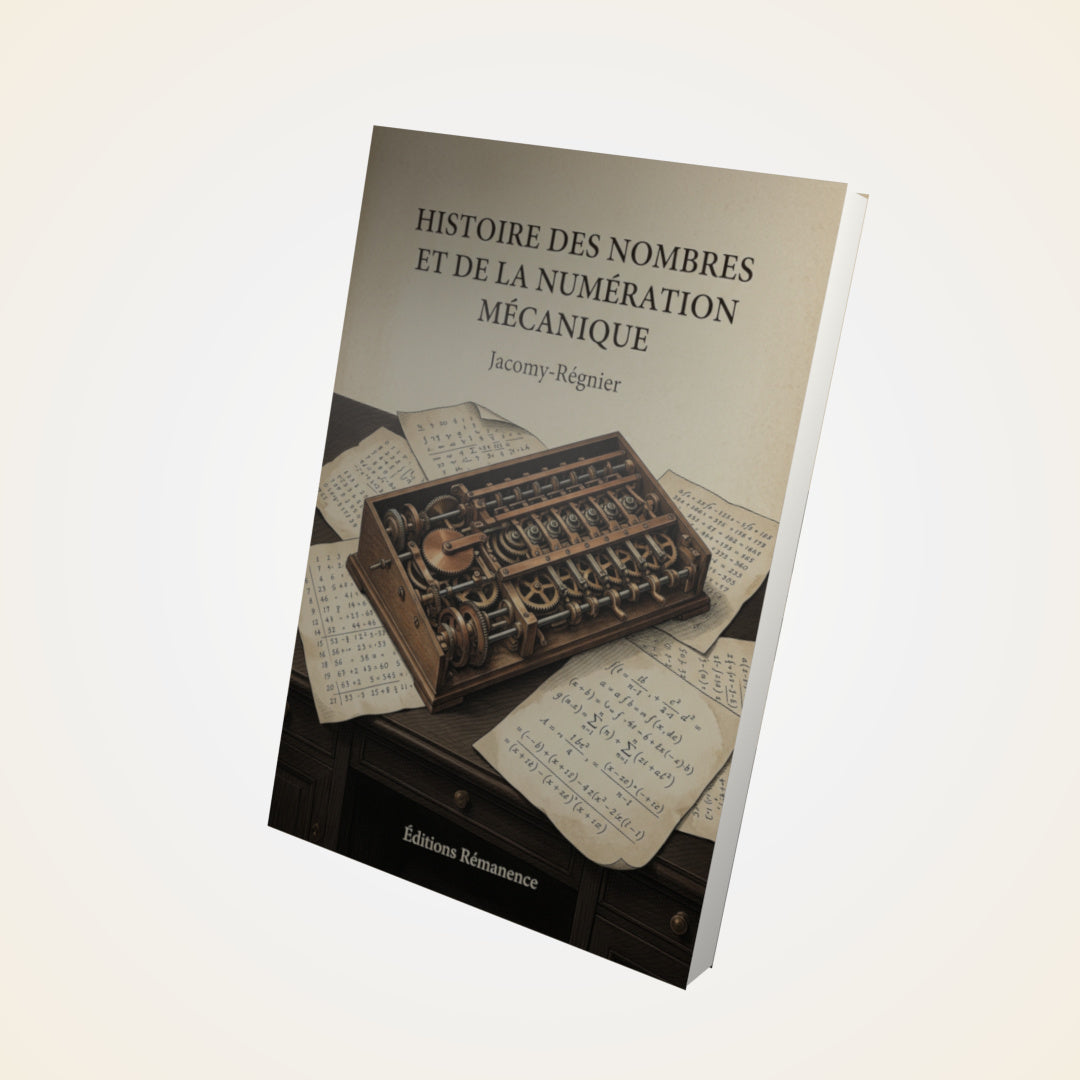 Livre Histoire des nombres et de la numération mécanique - Jacomy-Régnier - Couverture 3D