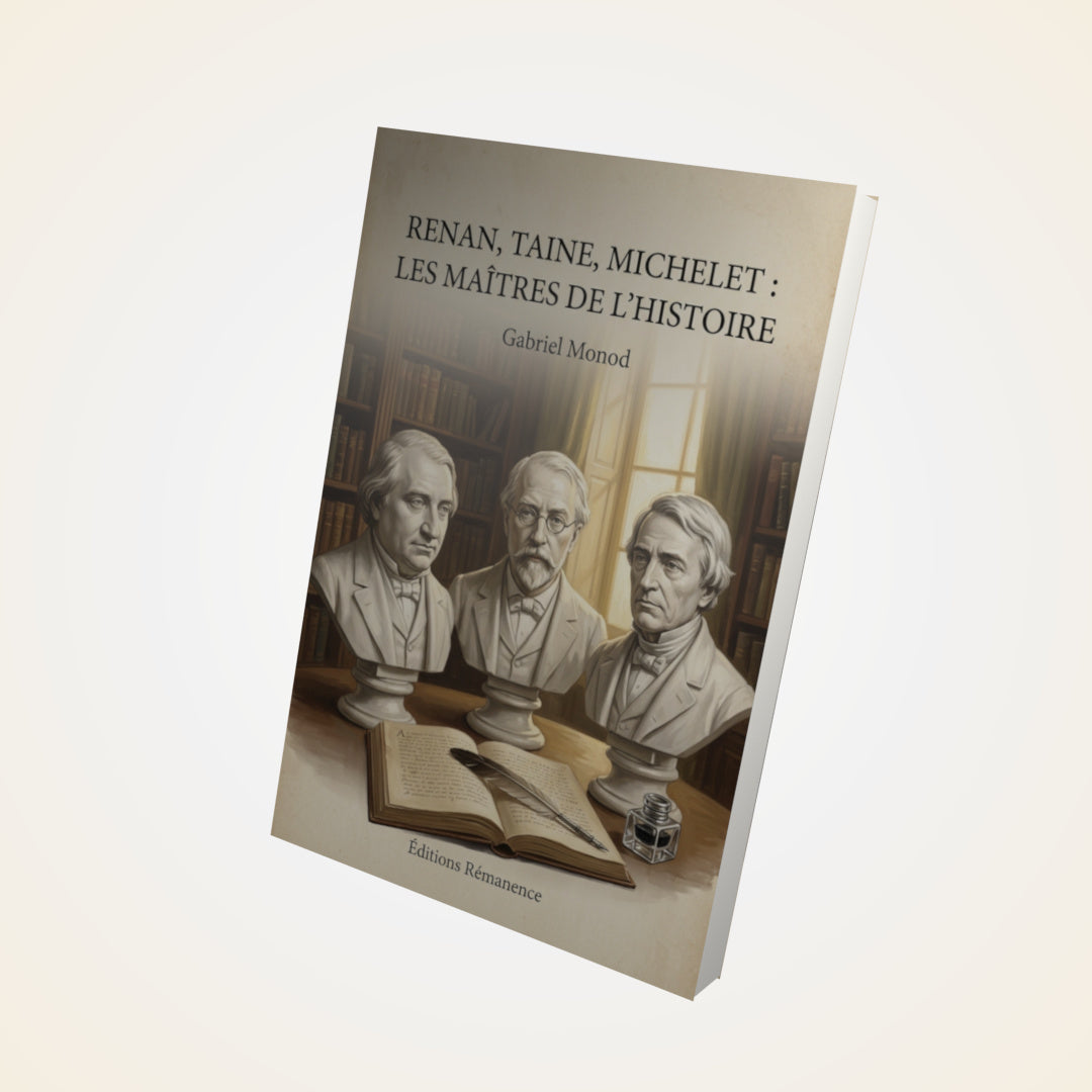 Livre Renan, Taine, Michelet : Les maîtres de l'histoire - Gabriel Monod - Couverture 3D