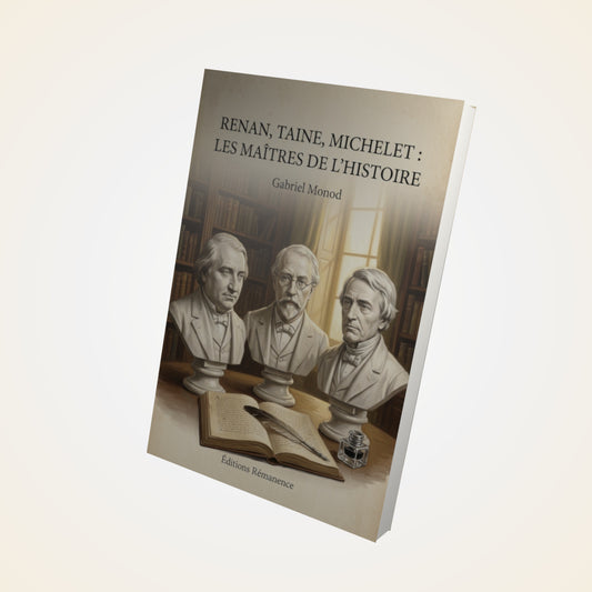 Livre Renan, Taine, Michelet : Les maîtres de l'histoire - Gabriel Monod - Couverture 3D