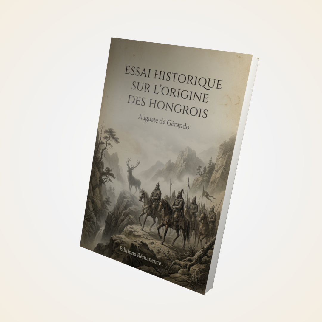 Livre Essai historique sur l'origine des Hongrois - Auguste de Gérando - Couverture 3D
