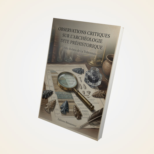 Livre Observations critiques sur l'archéologie dite préhistorique - Félix Robiou de La Tréhonnais - Couverture 3D