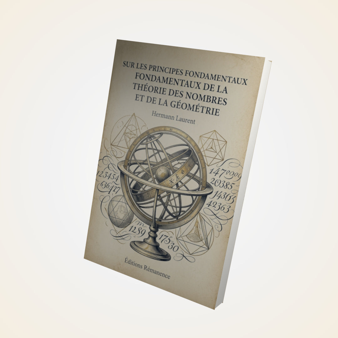 Livre Sur les Principes Fondamentaux de la Théorie des Nombres et de la Géométrie - Hermann Laurent - Couverture 3D