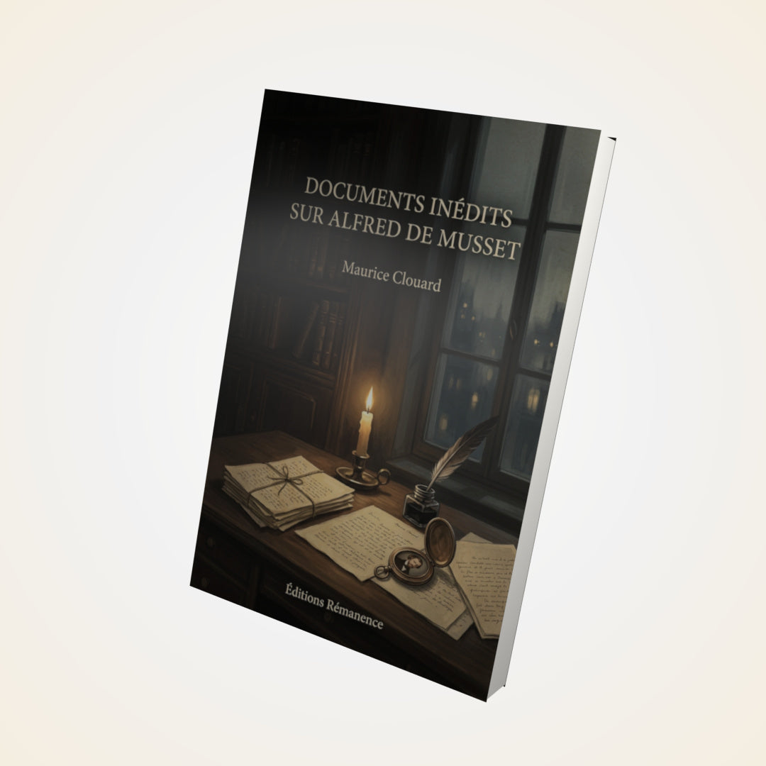 Livre Documents Inédits sur Alfred de Musset - Maurice Clouard - Couverture 3D