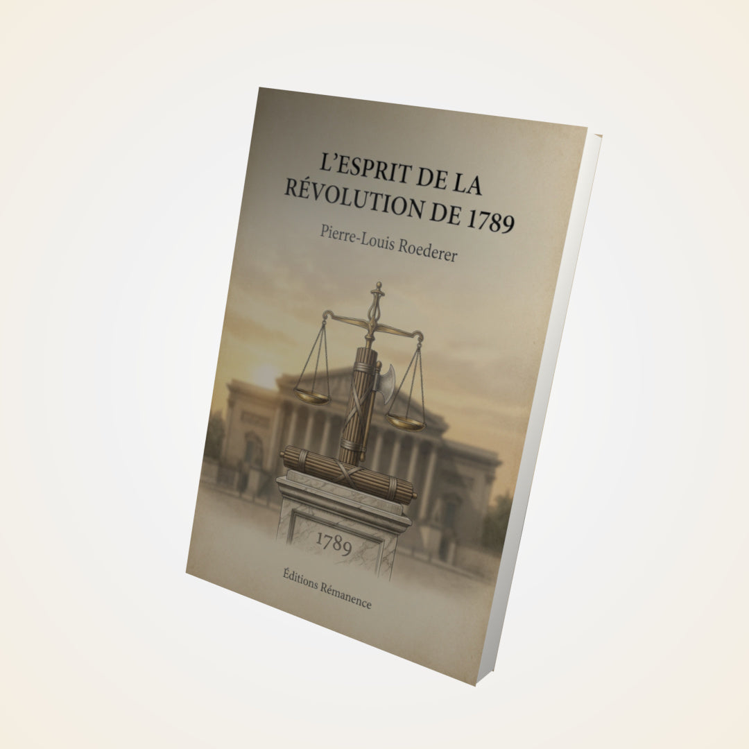 Livre L'esprit de la révolution de 1789 - Pierre-Louis Roederer - Couverture 3D