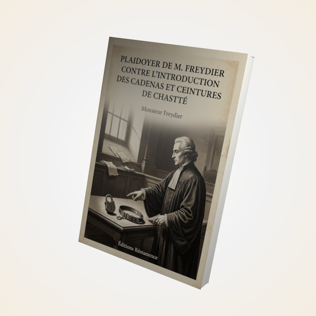Livre Plaidoyer de M. Freydier contre l'introduction des cadenas et ceintures de chasteté - Monsieur Freydier - Couverture 3D