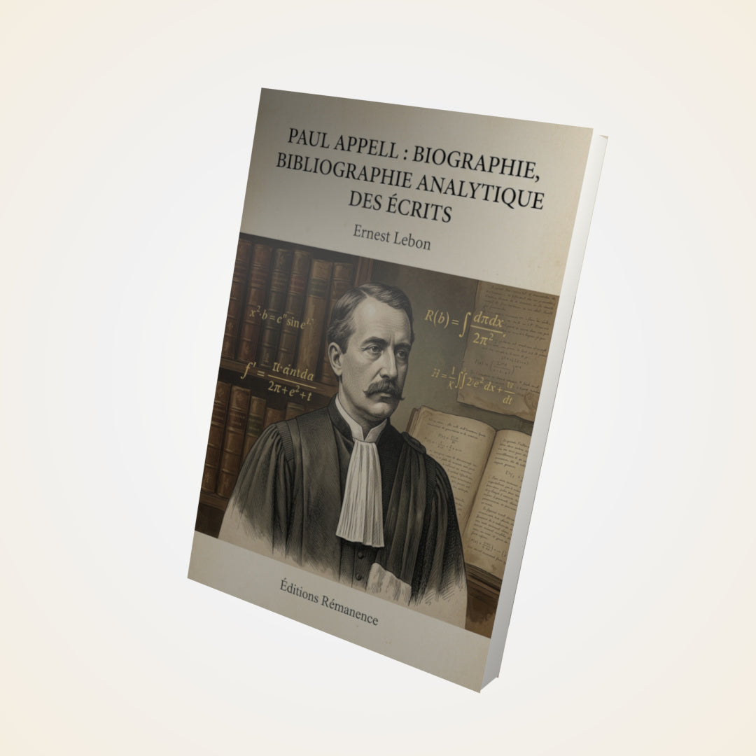 Livre Paul Appell : Biographie, Bibliographie Analytique des Écrits - Ernest Lebon - Couverture 3D