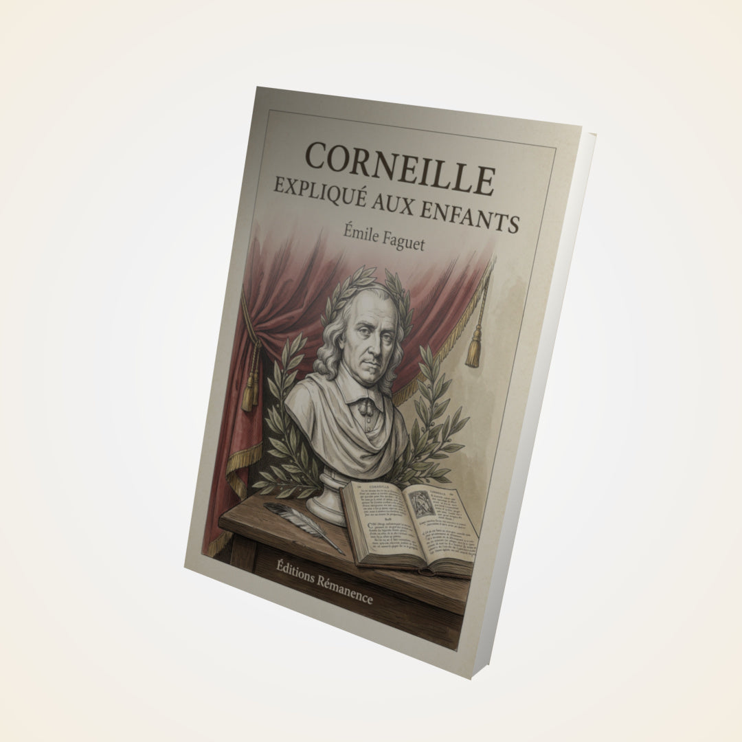 Livre Corneille expliqué aux enfants - Émile Faguet - Couverture 3D