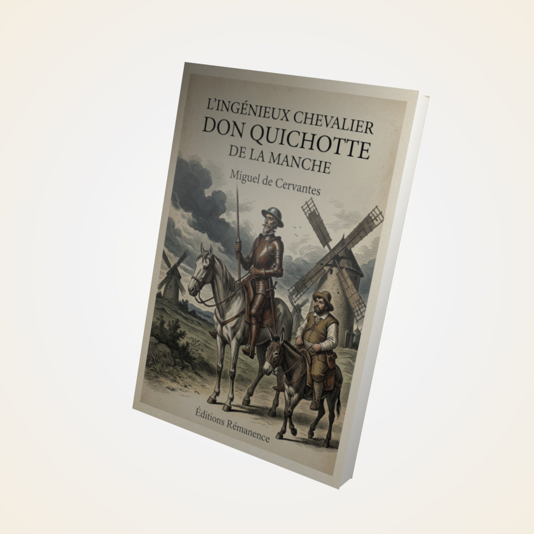 Livre L'ingénieux chevalier Don Quichotte de la Manche - Miguel de Cervantes - Couverture 3D