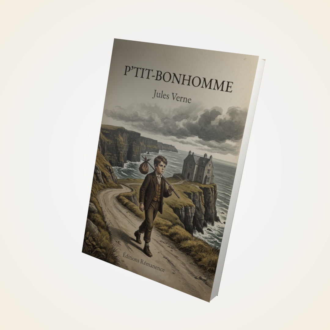 Livre P'tit-bonhomme - Jules Verne - Couverture 3D