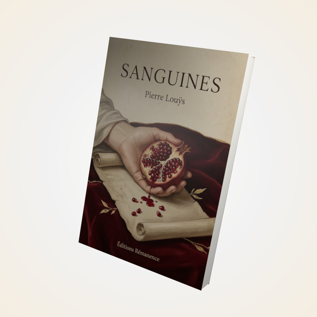 Livre Sanguines - Pierre Louÿs - Couverture 3D