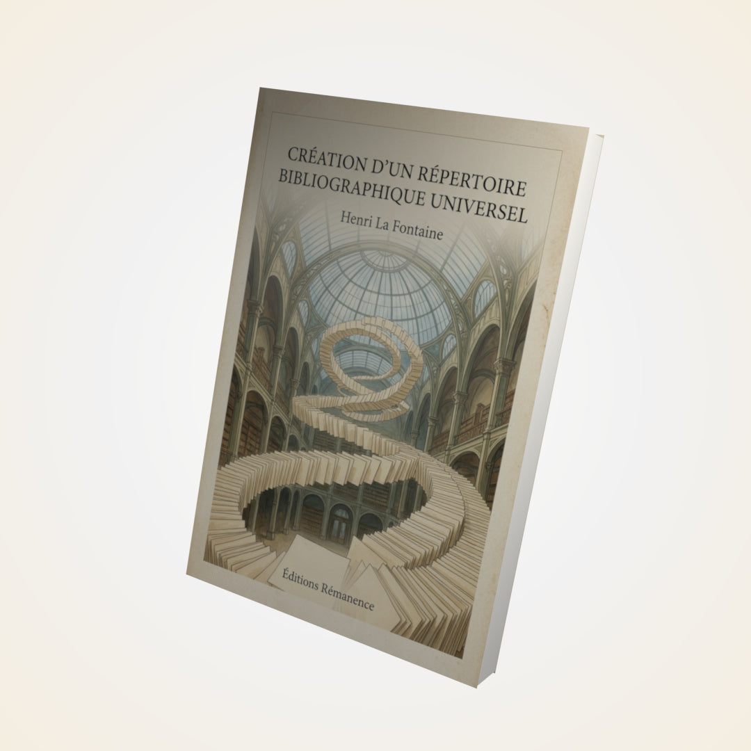 Livre Création d'un répertoire bibliographique universel - Henri La Fontaine - Couverture 3D