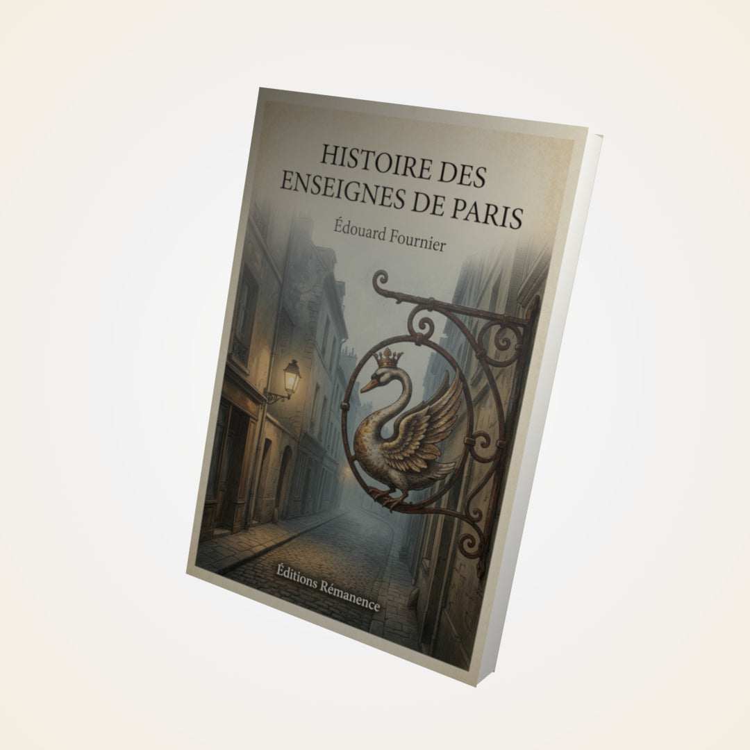 Livre Histoire des enseignes de Paris - Édouard Fournier - Couverture 3D
