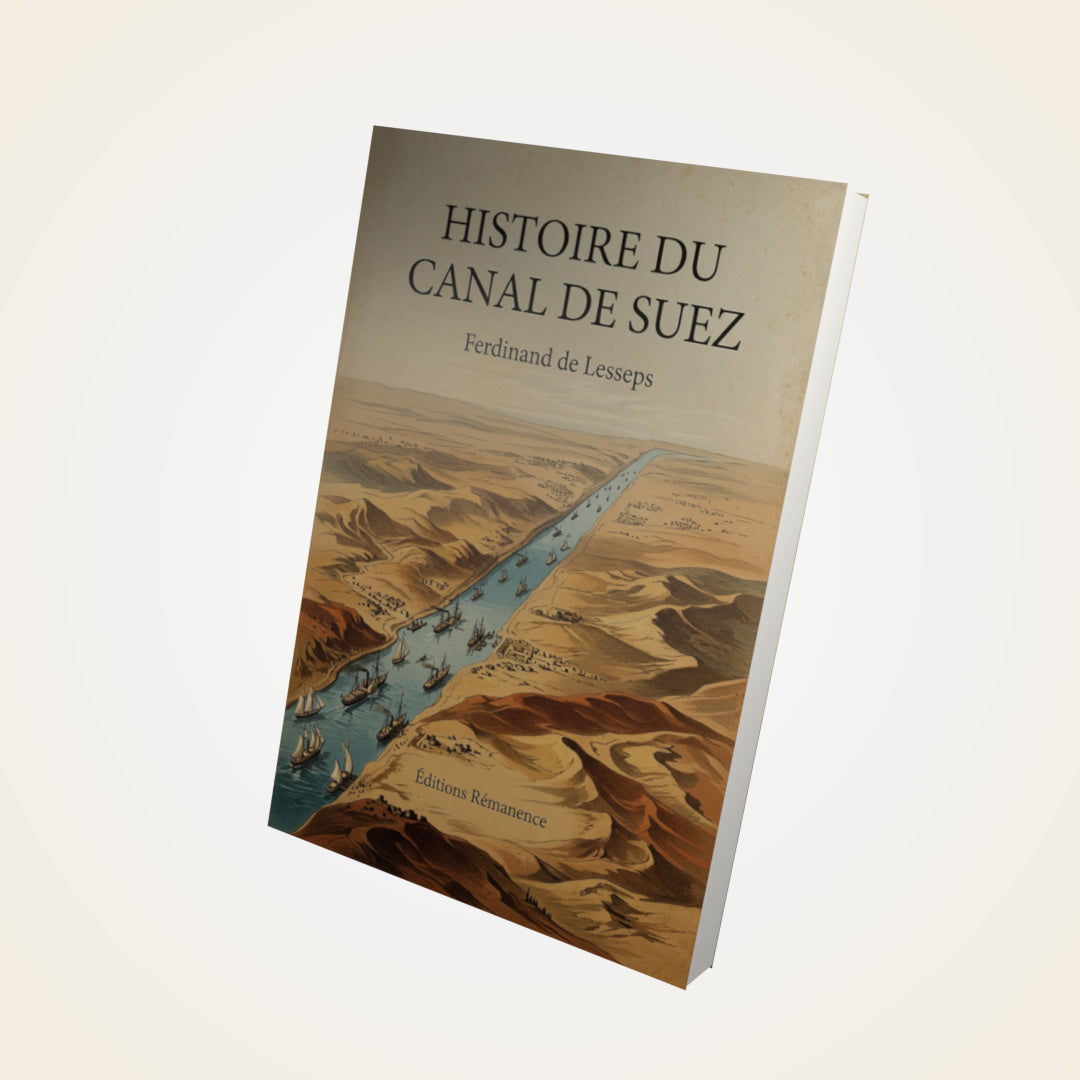 Livre Histoire du Canal de Suez - Ferdinand de Lesseps - Couverture 3D