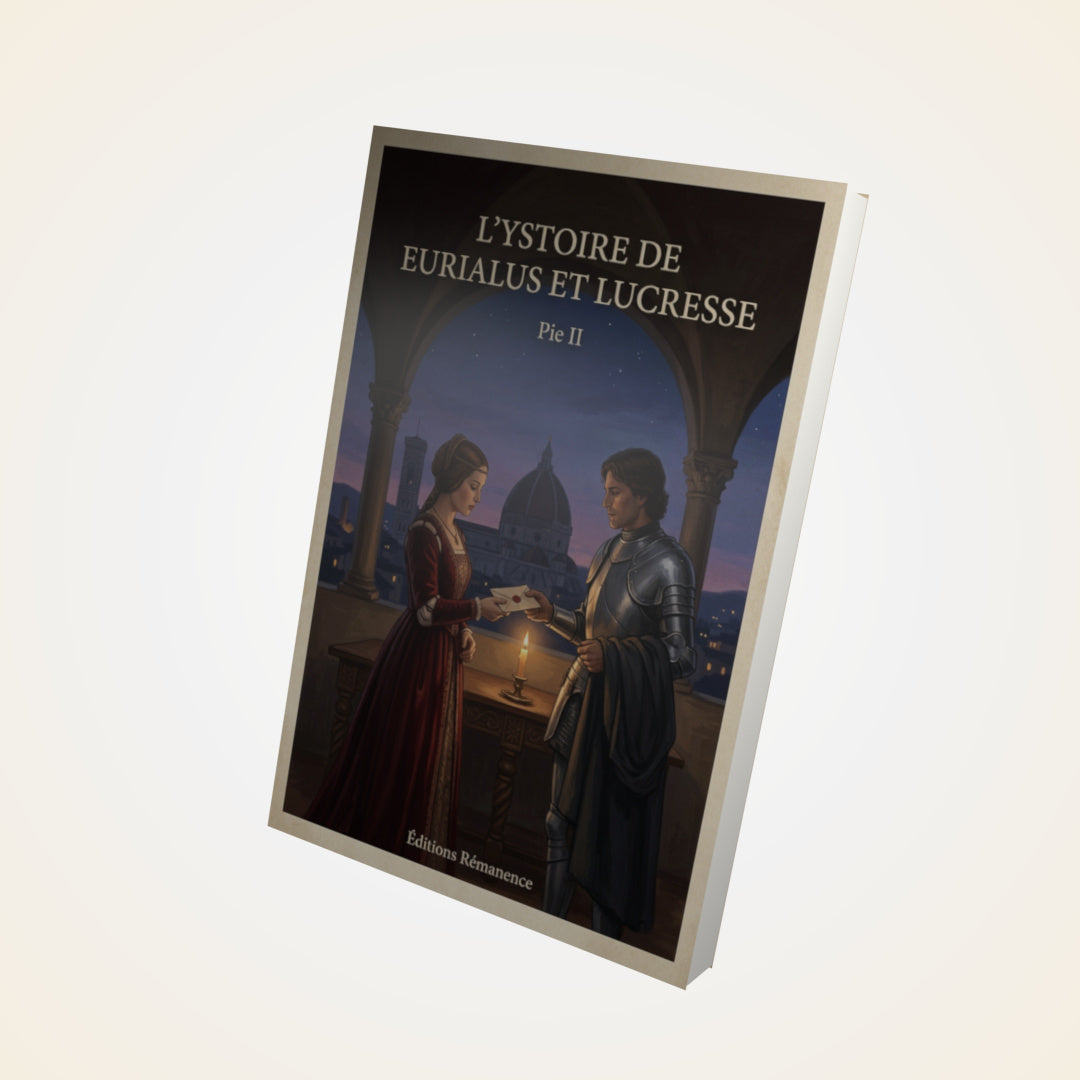 Livre L'Ystoire de Eurialus et Lucresse - Pie II - Couverture 3D