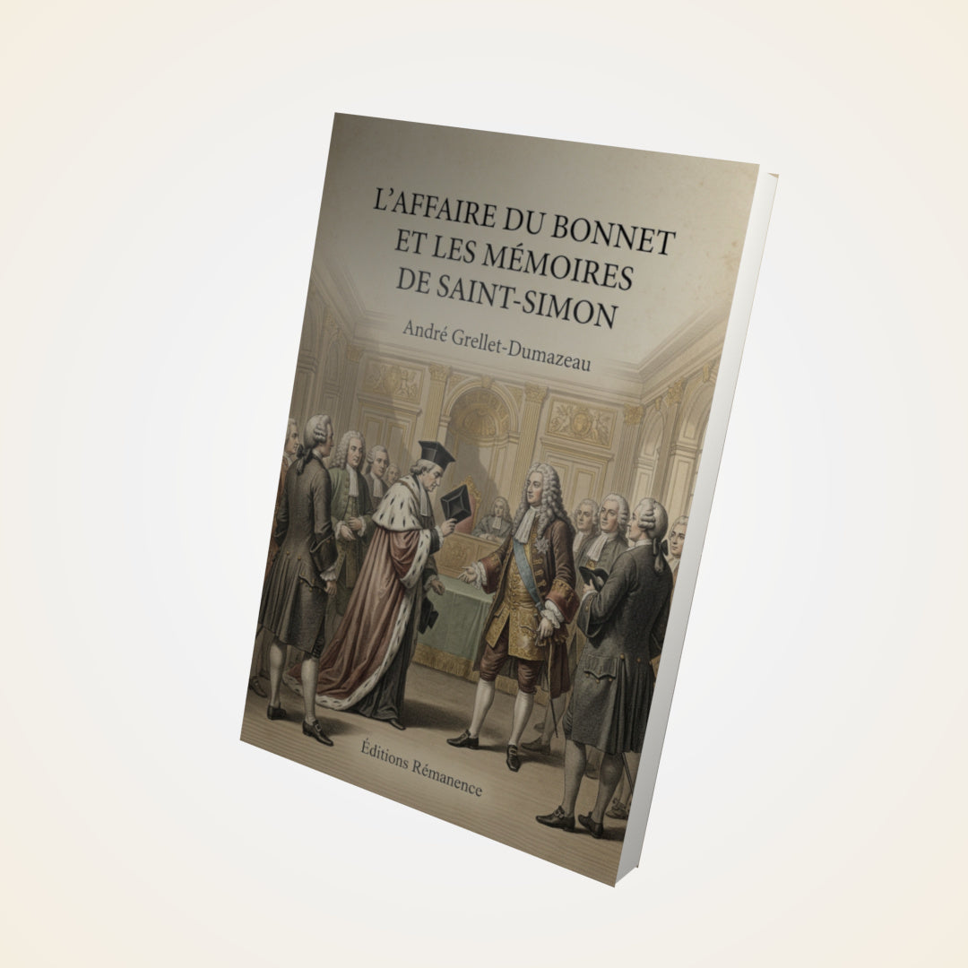 Livre L'affaire du bonnet et les Mémoires de Saint-Simon - André Grellet-Dumazeau - Couverture 3D