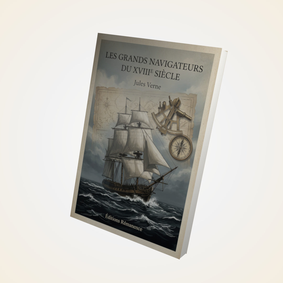 Livre Les grands navigateurs du XVIIIe siècle - Jules Verne - Couverture 3D