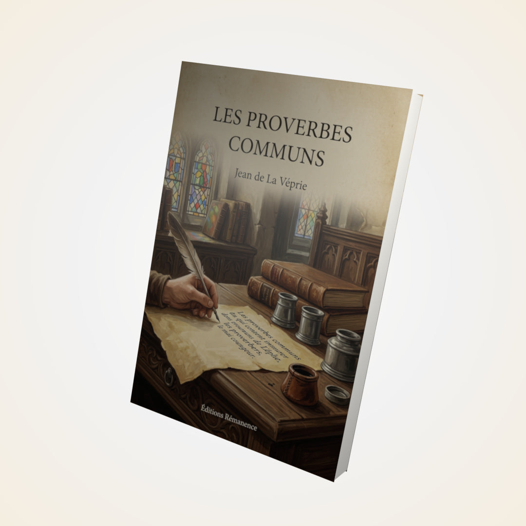 Livre Les proverbes communs - Jean de La Véprie - Couverture 3D