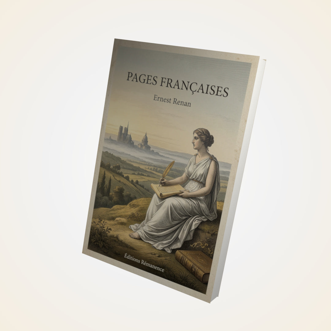 Livre Pages françaises - Ernest Renan - Couverture 3D